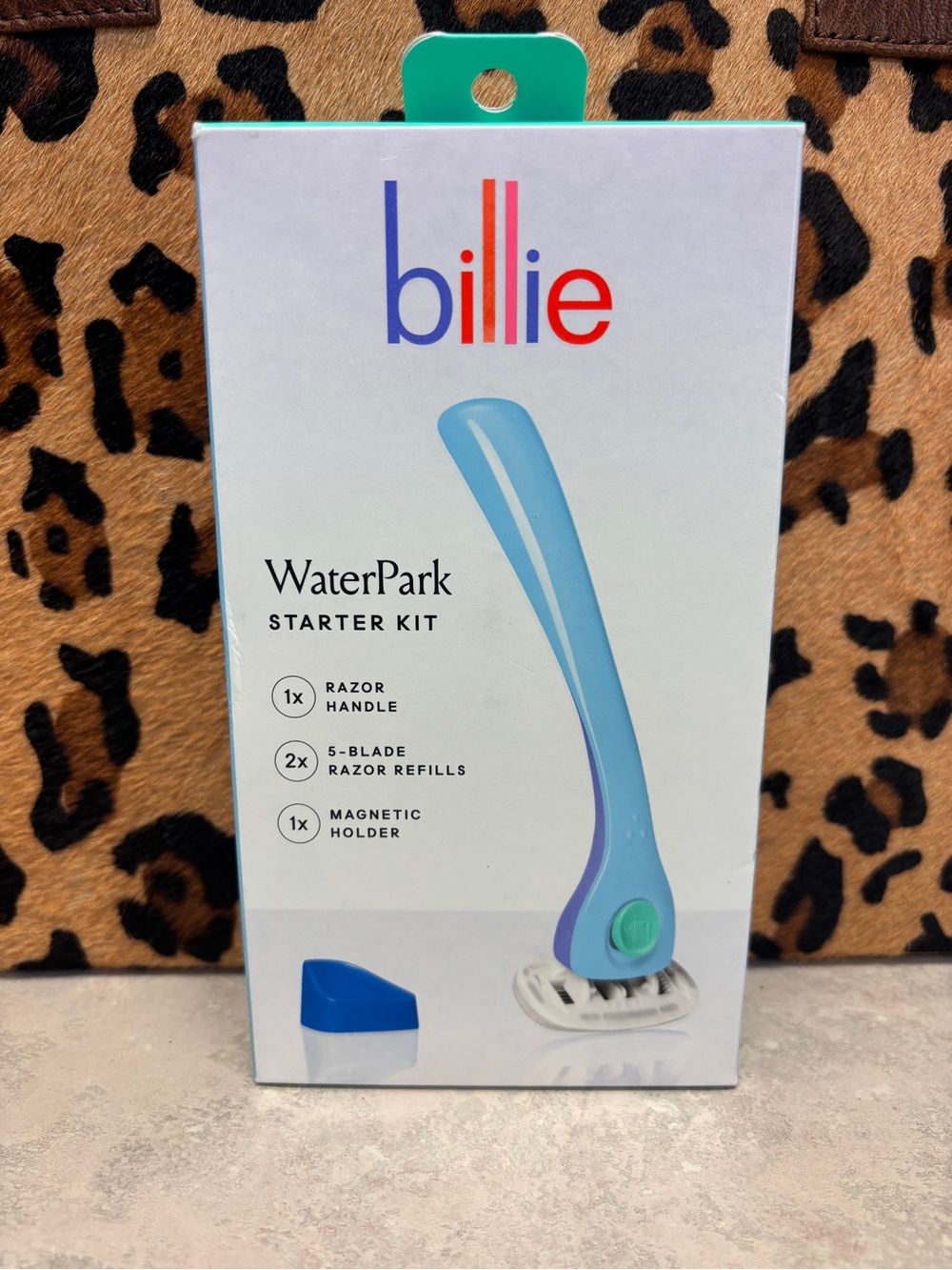 billie WaterPark Starter Kit Razor Handle in Light Blue